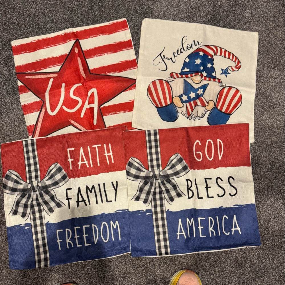 Patriotic Themed Decorative Cloths